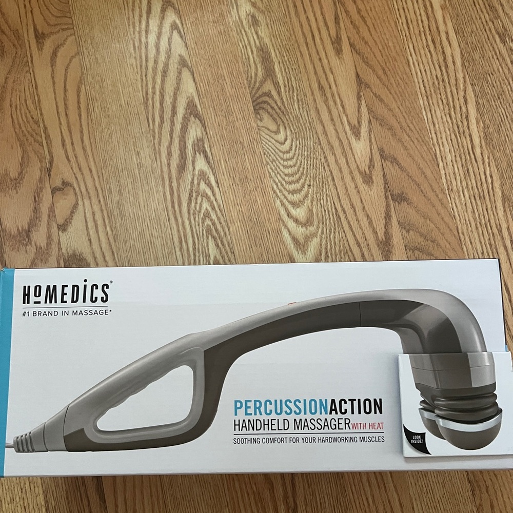 Homedics Gray Percussion Handheld Heated Massager